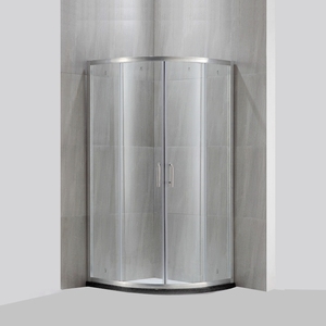 KMRY Personnalisé KT6709 <span class=keywords><strong>Cabine</strong></span> <span class=keywords><strong>de</strong></span> <span class=keywords><strong>douche</strong></span> en verre trempé à arc incurvé d'angle avec cadre en aluminium pour salle <span class=keywords><strong>de</strong></span> bain coulissante pour hôtels - Product Image 1