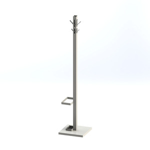 Modern Wall Mounted Collapsible <b>Coat</b> <b>Rack</b> with 3 <b>Hooks</b> Chrome Plated for Gym & Hotel Use - Product Image 2