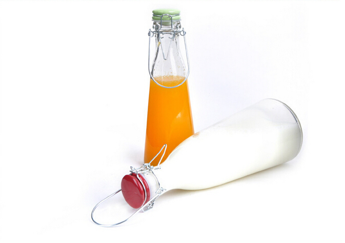 Wholesale 100ml Glass milk bottle 3oz with plastic lid