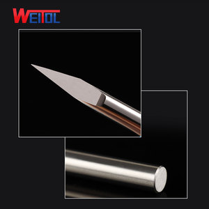 WeiTol Cnc 아크릴 중국 공작 기계 Cnc 목재 라우터 Cnc 금속 및 목재 용 Cnc 비트 N 6 mm 3 면 조각 비트 - Product Image 4