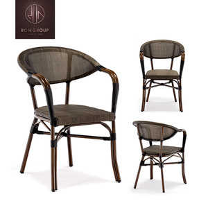 Nouveau meubles de style français pour restaurant, café, jardin, empilables, en aluminium, en rotin PE, <span class=keywords><strong>chaise</strong></span> de <span class=keywords><strong>bistrot</strong></span> français, <span class=keywords><strong>chaise</strong></span> d'extérieur - Product Image 5