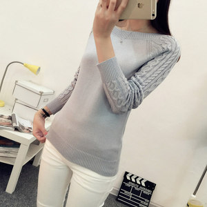 Suéteres y jerséis de punto liso para primavera y otoño, jersey de manga larga para mujer, Tops de tricot para mujer - Product Image 5