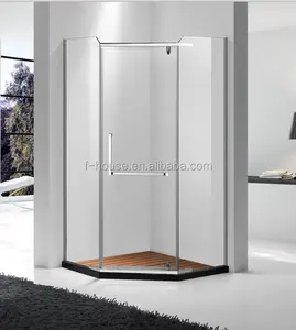 Armoire de douche pivotante en laiton, cadre en acier inoxydable, mallette de douche à double ouverture en diamant