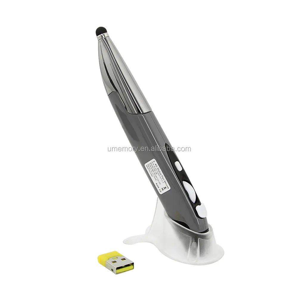 Portable Both Hands Orientation 3D Optical Stylus Laser Pen Mouse With Pen Holder