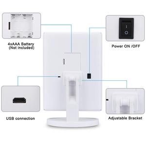 Lighted Makeup <strong>Mirror</strong> Trifold Vanity <strong>Mirror</strong> with 22 LED <strong>Lights</strong> with 2X/3X/10X Magnification Touch Screen Dimming <strong>Light</strong> <strong>Mirror</strong> - Product Image 4