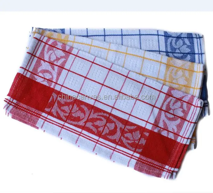 Hot sell Nice cotton Yarn dyed Jacquard kitchen tea towel