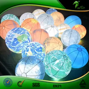 Shiny LED Moon , Globe , Mars , Saturn , Sun ,Marcury , Venus ,Uranus ,Neptune Nine Planets Inflatable Balloon