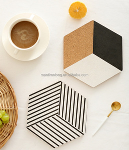 Tapis de Pot de chauffage en liège, résistant à la chaleur, forme hexagonale, pour bol, dessous de verre - Product Image 1