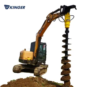 KINGER Good Quality Hydraulic Auger Drive Earth Drilling Machine For Digging Holes