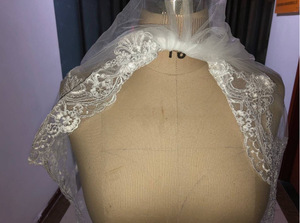 Morili New Style White Ivory 3 Meters <strong>Long</strong> Bridal Accessory One Layer Lace <strong>Wedding</strong> <strong>Veils</strong> with Comb MVA364 - Product Image 3