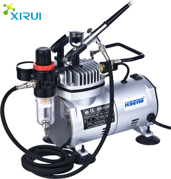 China 1/6 HP air brush tattot Airbrush Compressor with auto stop start function