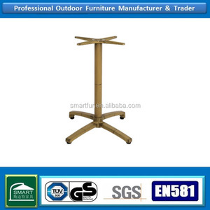de simulación de madera de Aluminio De grano Mesa de Pedestal base de ideas de aluminio fuerte base de cuatro patas - Product Image 1