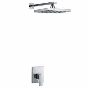 Ensemble de douche de robinet en laiton exquis intégré dans le mur Valve en céramique thermostatique <span class=keywords><strong>à</strong></span> poignée unique <span class=keywords><strong>à</strong></span> motif de pulvérisation souple pour l'appartement et l'<span class=keywords><strong>hôtel</strong></span> - Product Image 5
