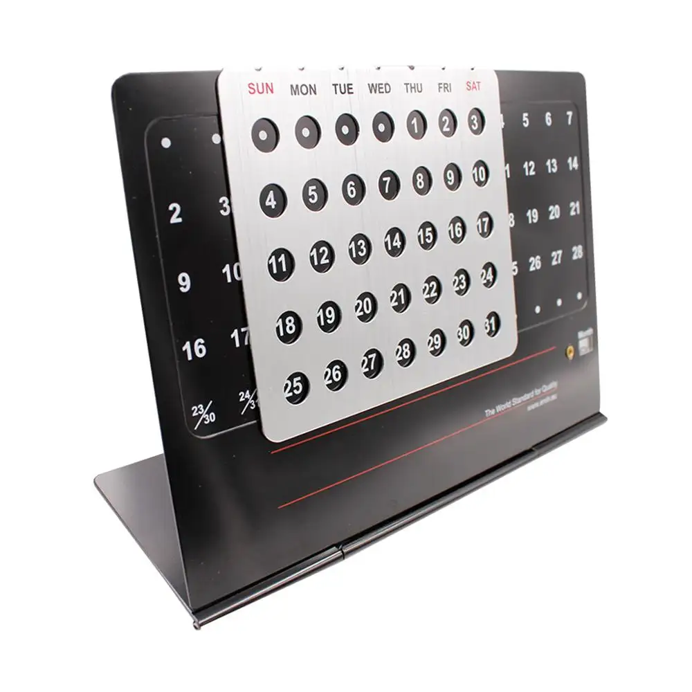 Metal Black Aluminum foldable perpetual calendar stand for big size