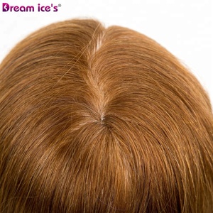Cabeza de Maniquí de Espuma para Peluquería, Cabeza de Entrenamiento con Cabello Humano 100% Natural, Liso y Sedoso, Ondulado, 35 cm, Tamaño de Cabeza Apto para Permanente - Product Image 5