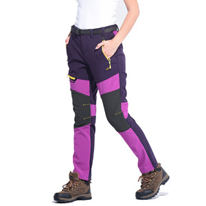 Pantalones de Senderismo para Mujer, Cálidos, Suaves, Cortavientos, Impermeables, con Forro Polar para Escalada - Product Image 6