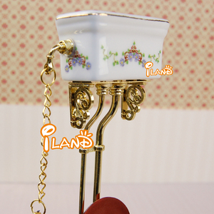 Miniaturas Iland 1:12, Mini Baño para Casa <span class=keywords><strong>de</strong></span> <span class=keywords><strong>Muñecas</strong></span>, Inodoro <span class=keywords><strong>de</strong></span> Estilo Victoriano WA024, Inodoro <span class=keywords><strong>de</strong></span> Estilo Europeo - Product Image 3