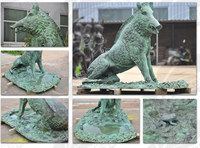 Statue de Sculpture de sanglier Animal en Bronze taille réelle personnalisée