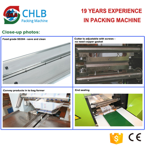 Máquina Empacadora Automática Horizontal de Flujo Mini CB-300S CE, Máquina de Envasado en Bolsas Tipo Almohada, Empaquetadora de <span class=keywords><strong>Película</strong></span> para Alimentos y No Alimentos 460 - Product Image 5