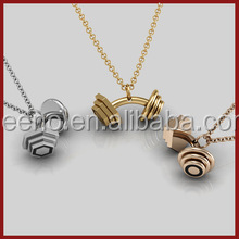 Colgante de pesas con mancuernas, collar de Fitness, joyería personalizada, resistente al agua, para gimnasio, venta al por mayor de fábrica - Product Image 2