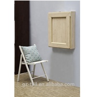 Bureau d'étude pliable mural de petite taille en couleur érable pour gagner de la place