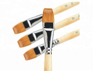 Juego de pinceles de pintura profesional para artista, suministros de arte acrílico, juego de pinceles de pintura acrílica con mango de madera de pelo de nailon - Product Image 4