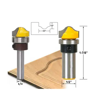 L-N008 1pcs 1/4" 8mm 1/2'' Shank Faux Panel Ogee Router Bit - Carbide Tipped Woodworking cutter Tenon Cutter for Woodworking