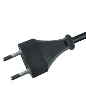 Cables de alimentación europeos, 2,5a/250V, VDE, con cable H03VVH2-F, 2x0,75, 1,5/2,0 metros