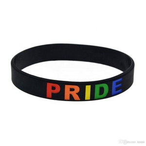 Kustom ukuran dewasa tempat warna Debossed diisi dalam kebanggaan gelang silikon <span class=keywords><strong>Gay</strong></span> gelang kebanggaan untuk wanita - Product Image 3