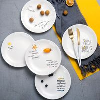 Assiettes en céramique avec logo personnalisé, vente en gros de plats en porcelaine