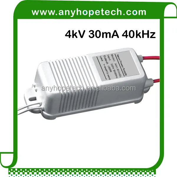 Sellado e impermeable, adecuado para instalación en interiores y exteriores protección de circuito abierto 4kV 30mA 40kHz transformador de señal de neón