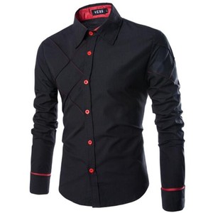 Camicie Formali Slim <span class=keywords><strong>da</strong></span> <span class=keywords><strong>Uomo</strong></span>, Camicia in Cotone a Maniche Lunghe con Motivo Camouflage, Abbigliamento <span class=keywords><strong>da</strong></span> Lavoro <span class=keywords><strong>Casual</strong></span>, Taglie Grandi M-3XL E1413 - Product Image 6
