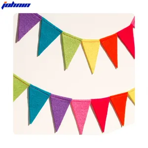 Harga Pabrik Bendera Bunting Segitiga Spanduk Felt Warna-warni untuk Dekorasi