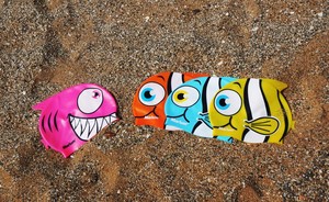 Gorro de natación de silicona personalizado popular para cabello largo y colorido para niños - Product Image 6