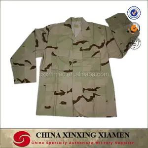 3 color desierto camuflaje BDU militar barato uniforme de trabajo