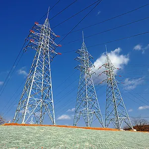 Galvanized steel electric power transmission tower