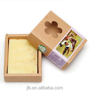 กล่องกระดาษคราฟท์สำหรับบรรจุสบู่ กล่องของขวัญสีน้ำตาลพิมพ์ลาย - Product Image 1