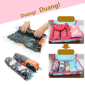 Sacs de Compression à rouler pour bagages, ne nécessitant pas de vide, nouveau Design - Product Image 2