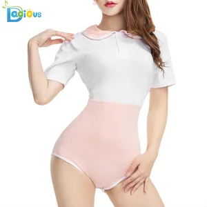 Grosir ABDL 95% Katun Seksi Sippy Warna Pink Dewasa Baju Monyet Onesie Bayi untuk Wanita