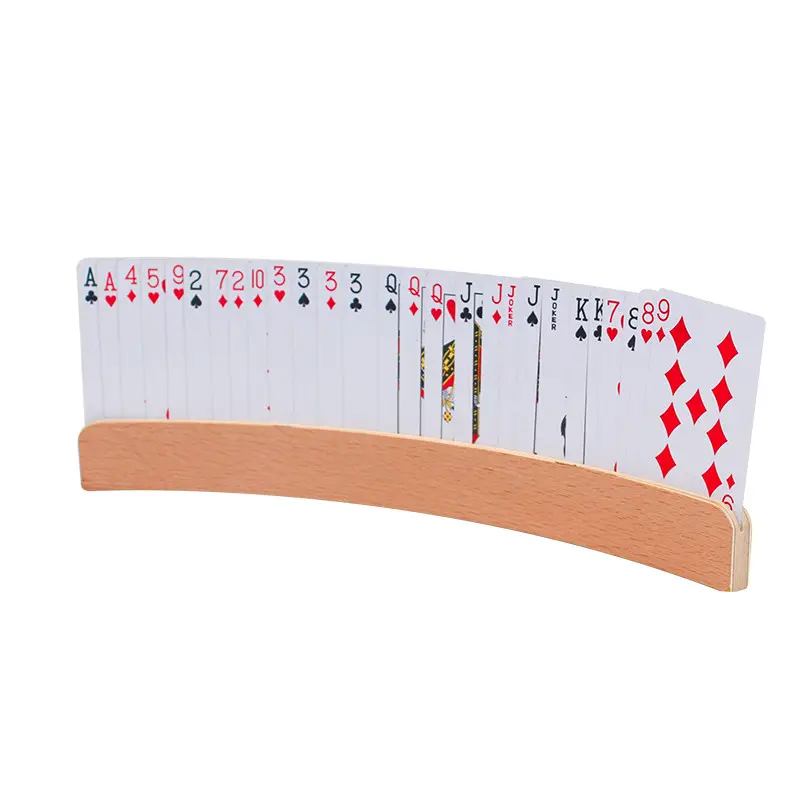 Деревянные держатели для игральных карт GrowUpSmart с изогнутым дизайном, размер 19,6 дюйма для детей, взрослых и пожилых людей