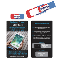 Cadeau promotionnel : Cache-webcam pour ordinateur portable avec logo et emballage personnalisés, cadeau d'entreprise, couvercle coulissant de confidentialité pour caméra de téléphone