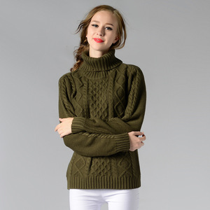 Cardigan chaud en tricot à col roulé multicolores à bas prix pour femmes enceintes - Product Image 5