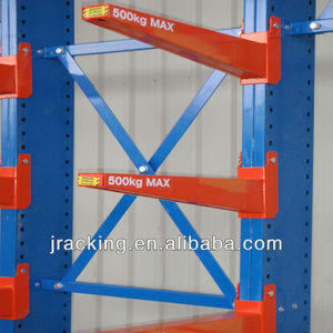 Jracking fornitore della cina acciaio industriale scaffale di stoccaggio scaffali a sbalzo laterale per raccordi in scaffali e scaffali impilabili - Product Image 6