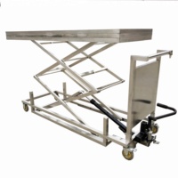 Chariot à caddie en acier inoxydable 304, rehausseur de corps hydraulique, morgue