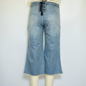 กางเกงยีนส์ขากว้างแบบติดกระดุมด้านหน้าสไตล์ยุโรปประจำฤดูใบไม้ร่วง/ฤดูหนาวปี 2018 - Product Image 3