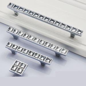 Einfacher Moderner Küchenschrank-Türgriff Schubladenserie Diamant-Acrylglas-Knopf für Esszimmer und Kleiderschrank - Product Image 2