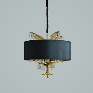 <span class=keywords><strong>Lustre</strong></span> en laiton de style marocain noir de luxe avec suspension en cristal en forme de <span class=keywords><strong>palmier</strong></span>, personnalisation acceptée - Product Image 6