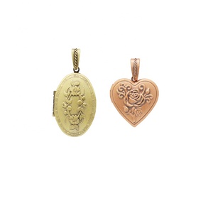 Vintage Stijl Messing Afwerking Sieraden Ovale Foto Fotolijst Medaillon Hanger Ketting - Product Image 2