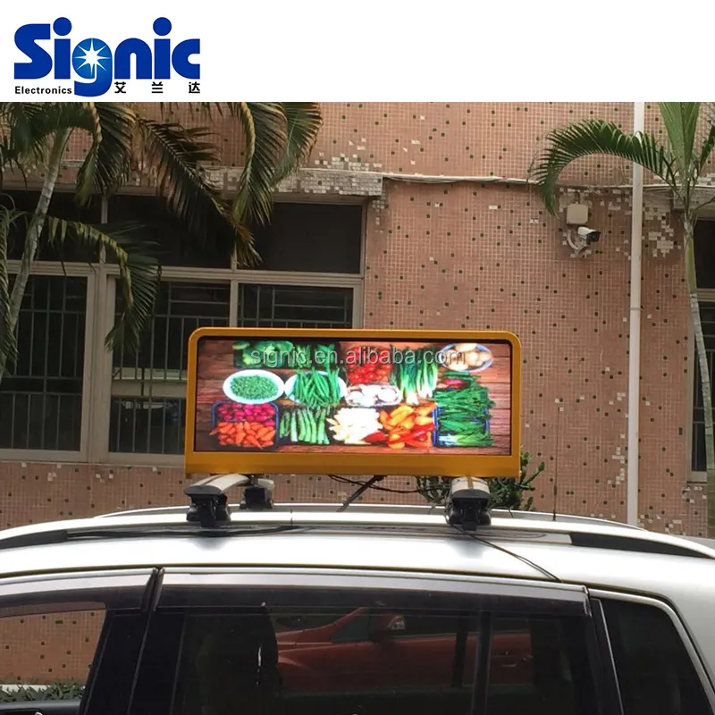 США Наружная мобильная реклама P3 P5 такси реклама Автомобильный цифровой рекламный щит на крышу автомобиля/светодиодный дисплей/светодиодный экран