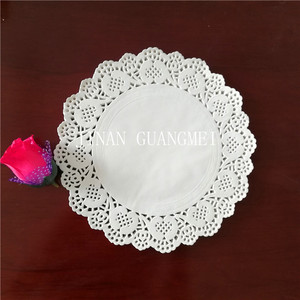 Sous-verres en <span class=keywords><strong>papier</strong></span> <span class=keywords><strong>dentelle</strong></span> jetables ronds blancs pour gâteaux, biscuits, mariage, cupcakes, desserts - Product Image 5